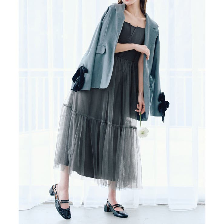 OLIVE des OLIVE チェリードッキングワンピ ネイビー OLIVE des OLIVE チェリードッキングワンピ ネイビー
