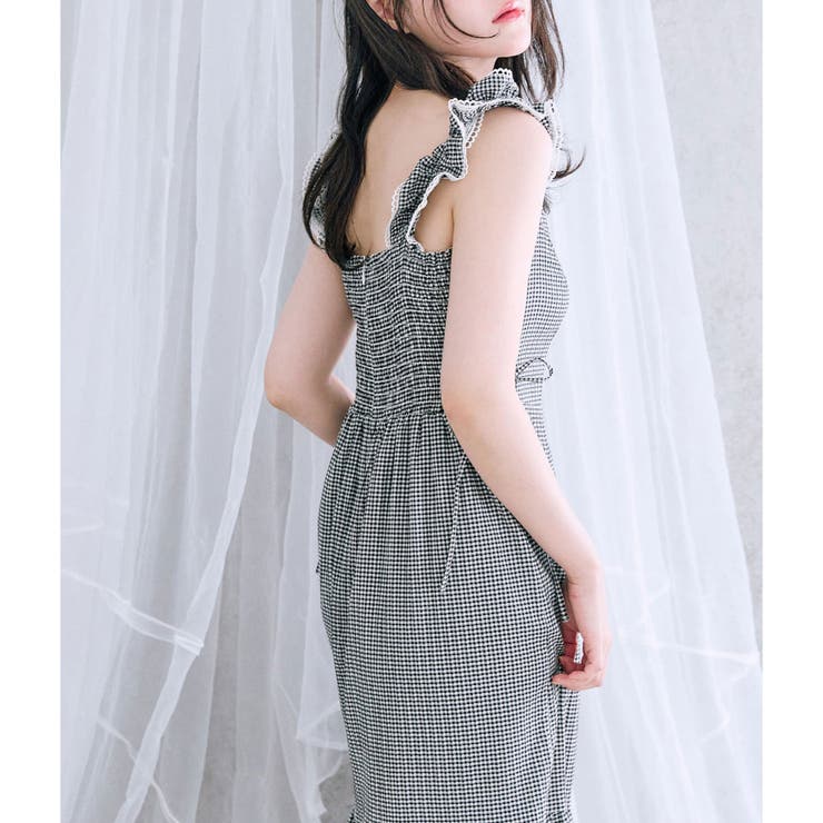 OLIVE des OLIVE ノースリーブワンピース グレー OLIVE des OLIVE ノースリーブシャツミニワンピース グレー