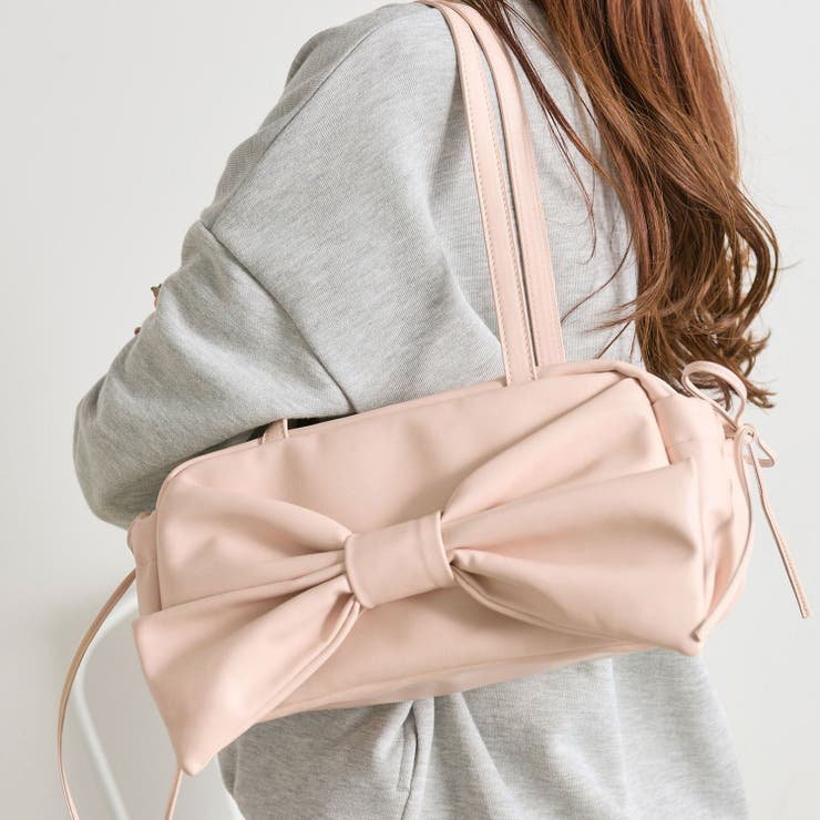 ピンク | 【OLIVE des OLIVE】リボンスクエアボストン | NICE CLAUP / OLIVE des OLIVE　OUTLET
