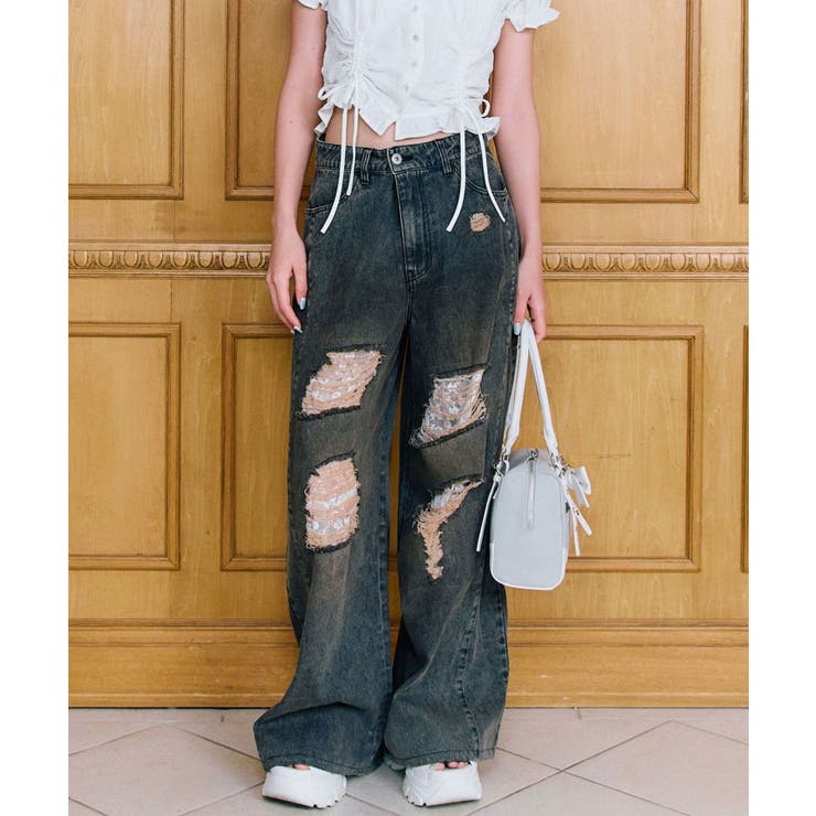 OLIVE des OLIVE】ワイドデニムパンツ[品番：NCLW0016700]｜NICE CLAUP 