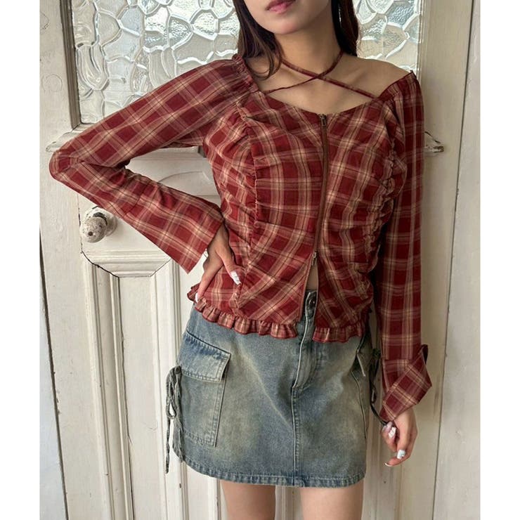 【OLIVE des OLIVE】ダブルジップフレア袖ブラウス | NICE CLAUP / OLIVE des OLIVE　OUTLET | 詳細画像8 
