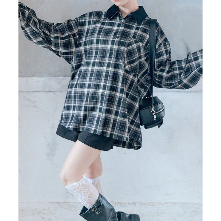 【OLIVE des OLIVE】配色カラービッグシャツ | NICE CLAUP / OLIVE des OLIVE　OUTLET | 詳細画像27 