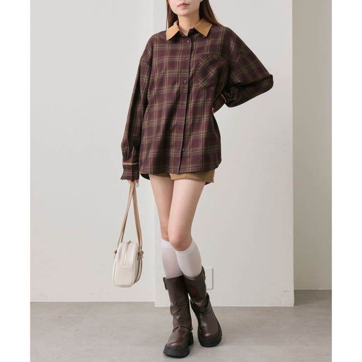 【OLIVE des OLIVE】配色カラービッグシャツ | NICE CLAUP / OLIVE des OLIVE　OUTLET | 詳細画像6 