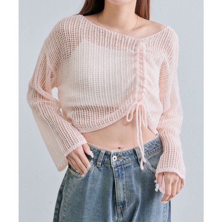 【OLIVE des OLIVE】ドロストニット | NICE CLAUP / OLIVE des OLIVE　OUTLET | 詳細画像1 