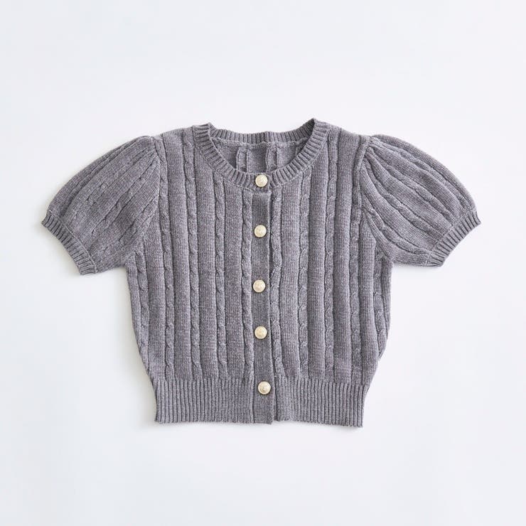 チャコール | 【OLIVE des OLIVE】ふわふわ金ボタンニット | NICE CLAUP / OLIVE des OLIVE　OUTLET