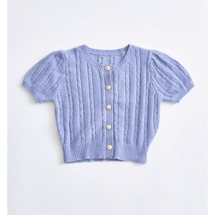 ブルー | 【OLIVE des OLIVE】ふわふわ金ボタンニット | NICE CLAUP / OLIVE des OLIVE　OUTLET