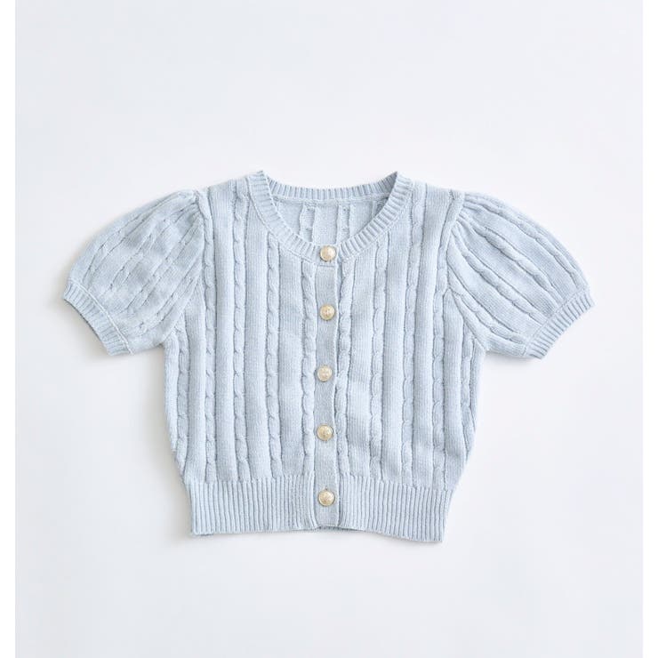 サックス | 【OLIVE des OLIVE】ふわふわ金ボタンニット | NICE CLAUP / OLIVE des OLIVE　OUTLET
