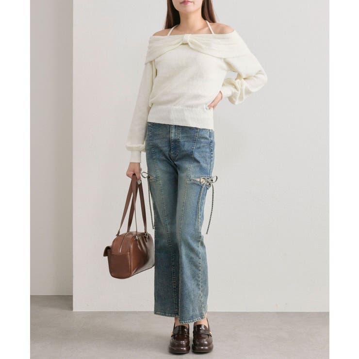 【OLIVE des OLIVE】リボンオフショルニット | NICE CLAUP / OLIVE des OLIVE　OUTLET | 詳細画像4 