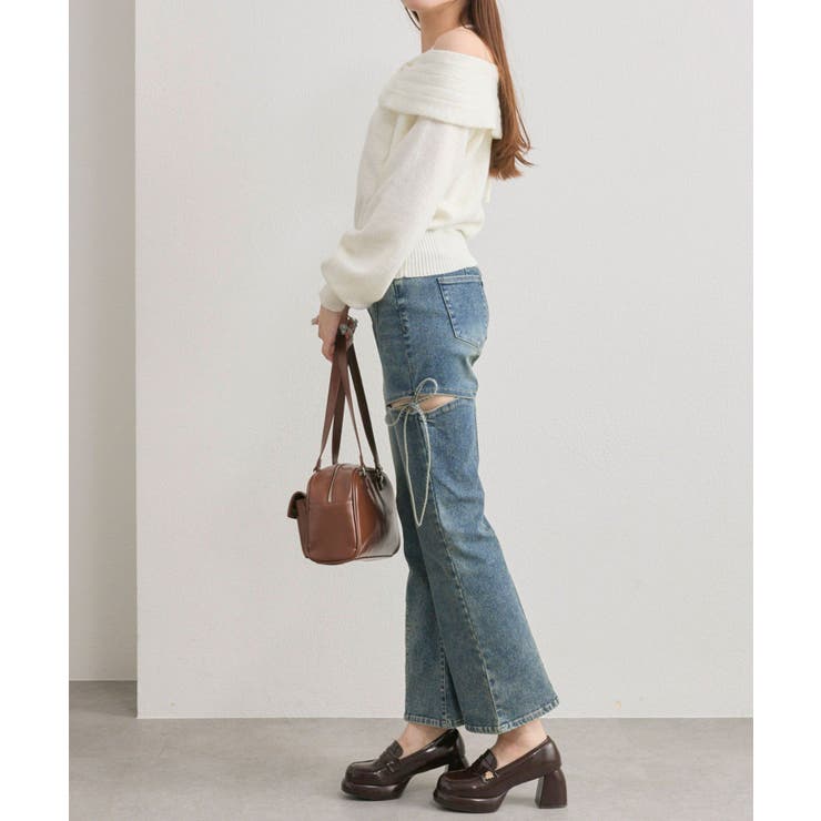 【OLIVE des OLIVE】リボンオフショルニット | NICE CLAUP / OLIVE des OLIVE　OUTLET | 詳細画像5 