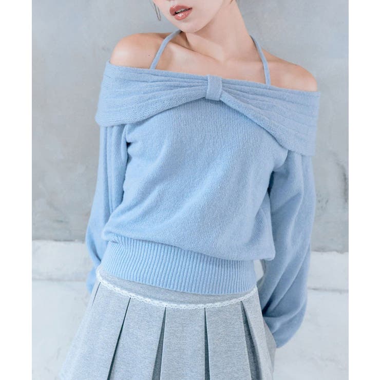 【OLIVE des OLIVE】リボンオフショルニット | NICE CLAUP / OLIVE des OLIVE　OUTLET | 詳細画像17 