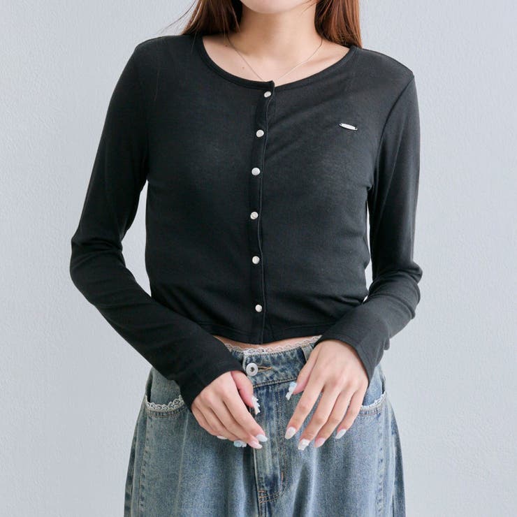 【OLIVE des OLIVE】スナップボタンシアカーデ | NICE CLAUP / OLIVE des OLIVE　OUTLET | 詳細画像27 