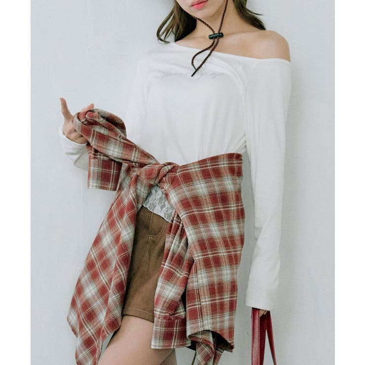【OLIVE des OLIVE】タイ付ワンショルトップス | NICE CLAUP / OLIVE des OLIVE　OUTLET | 詳細画像2 