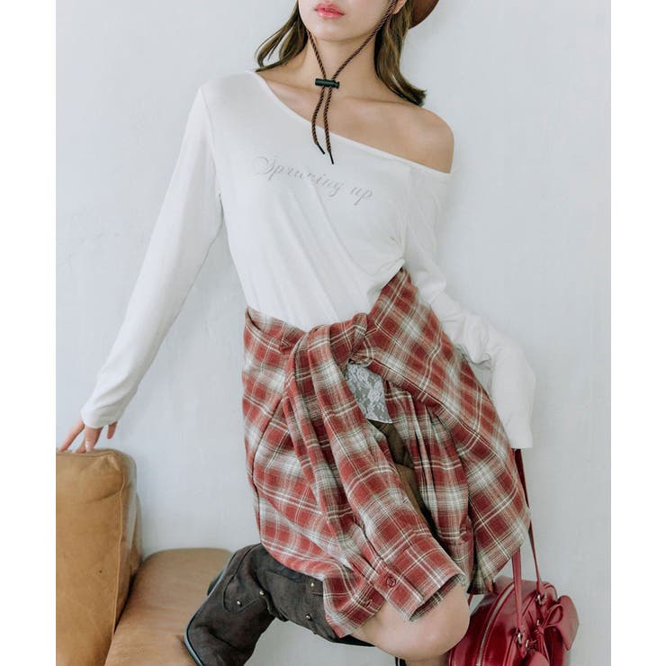 【OLIVE des OLIVE】タイ付ワンショルトップス | NICE CLAUP / OLIVE des OLIVE　OUTLET | 詳細画像3 