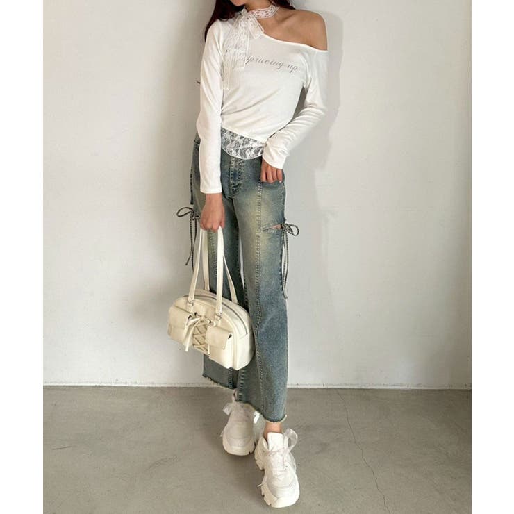 【OLIVE des OLIVE】タイ付ワンショルトップス | NICE CLAUP / OLIVE des OLIVE　OUTLET | 詳細画像7 
