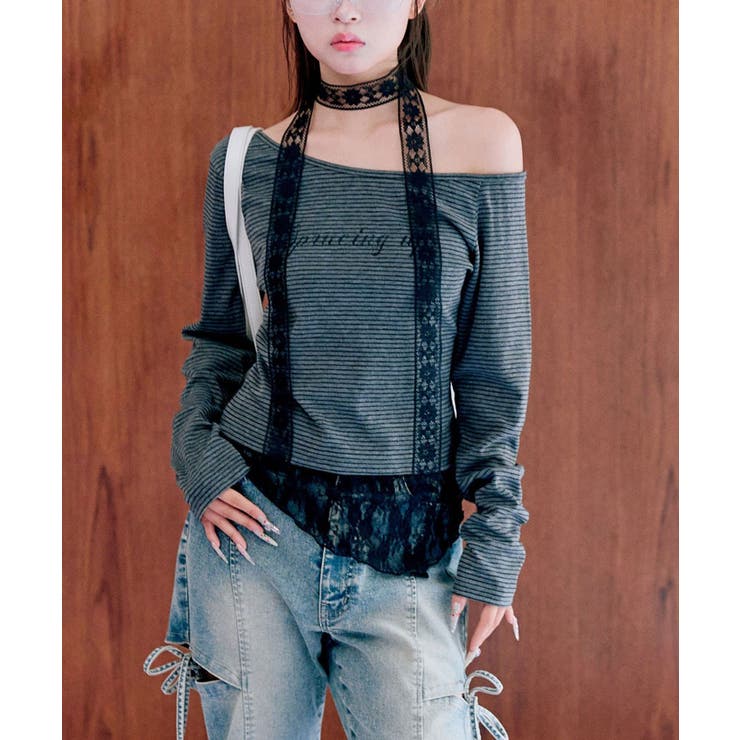 【OLIVE des OLIVE】タイ付ワンショルトップス | NICE CLAUP / OLIVE des OLIVE　OUTLET | 詳細画像10 
