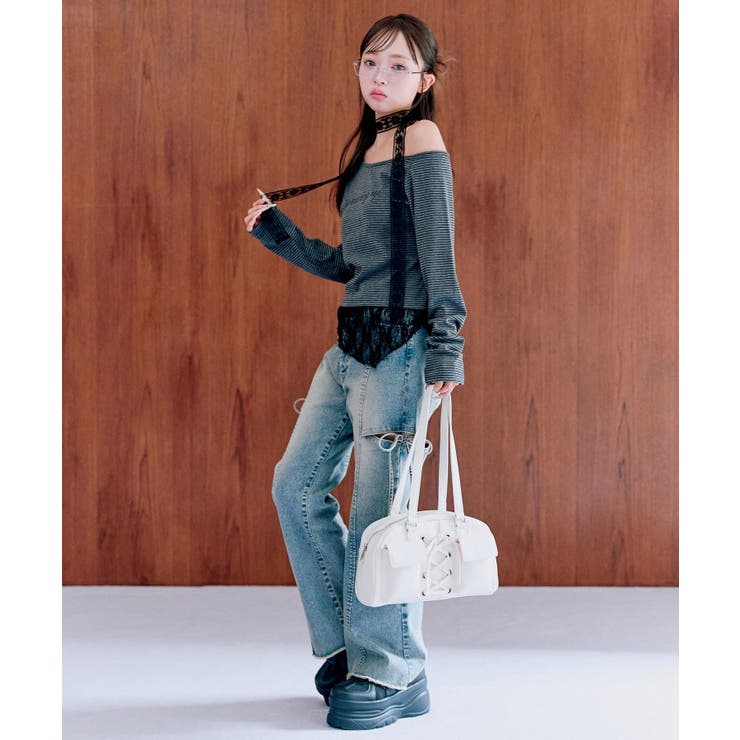 【OLIVE des OLIVE】タイ付ワンショルトップス | NICE CLAUP / OLIVE des OLIVE　OUTLET | 詳細画像14 
