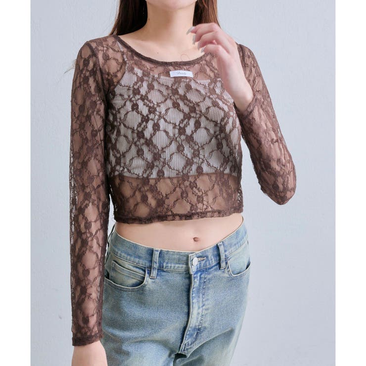 モスグリーン | 【OLIVE des OLIVE】レーストップス | NICE CLAUP / OLIVE des OLIVE　OUTLET