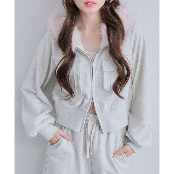 【OLIVE des OLIVE】ZIPパーカー | NICE CLAUP / OLIVE des OLIVE　OUTLET | 詳細画像1 