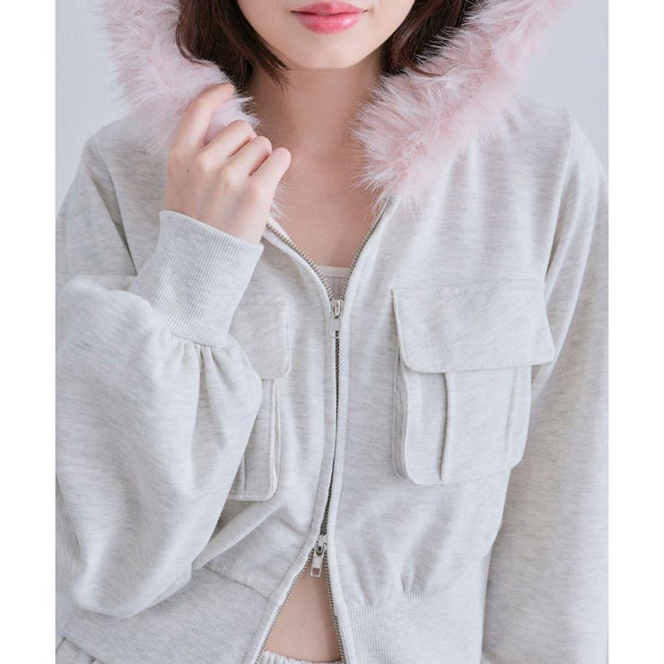 オートミール | 【OLIVE des OLIVE】ZIPパーカー | NICE CLAUP / OLIVE des OLIVE　OUTLET