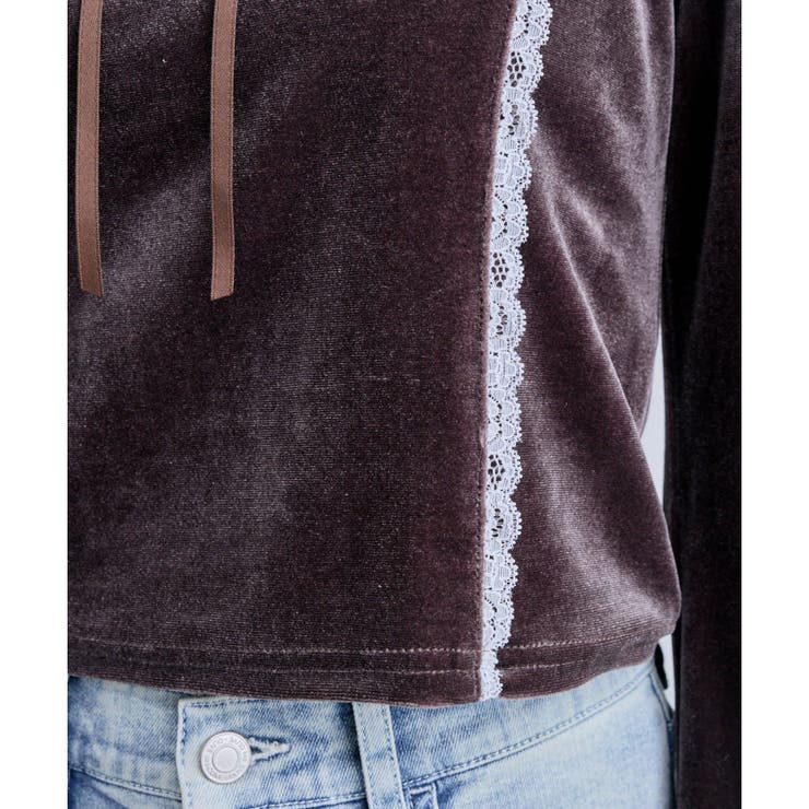 【OLIVE des OLIVE】タイ付ベロアトップス | NICE CLAUP / OLIVE des OLIVE　OUTLET | 詳細画像19 