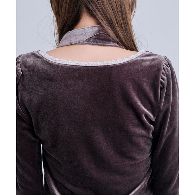 【OLIVE des OLIVE】タイ付ベロアトップス | NICE CLAUP / OLIVE des OLIVE　OUTLET | 詳細画像17 