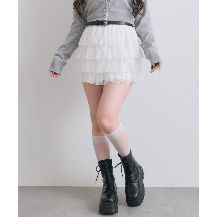 【OLIVE des OLIVE】フリフリティアードミニスカート | NICE CLAUP / OLIVE des OLIVE　OUTLET | 詳細画像4 
