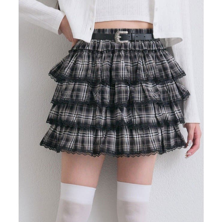 ブラック | 【OLIVE des OLIVE】フリフリティアードミニスカート | NICE CLAUP / OLIVE des OLIVE　OUTLET