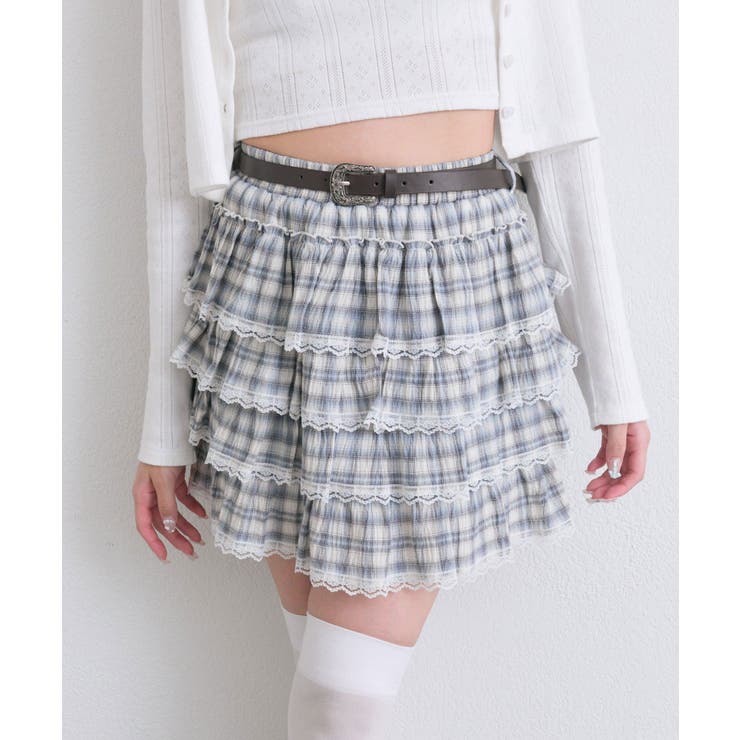 グレー | 【OLIVE des OLIVE】フリフリティアードミニスカート | NICE CLAUP / OLIVE des OLIVE　OUTLET