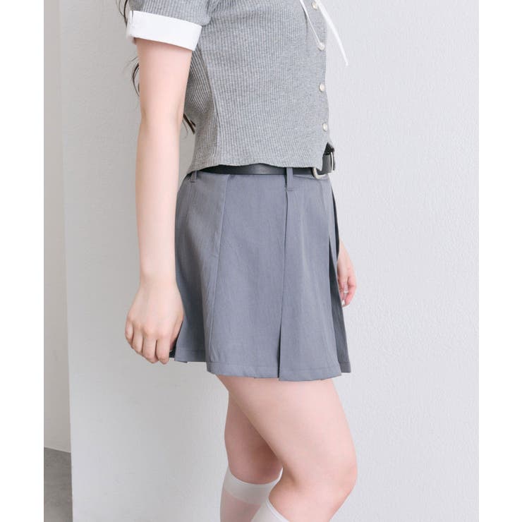 【OLIVE des OLIVE】合皮ベルト付きプリーツスカート | NICE CLAUP / OLIVE des OLIVE　OUTLET | 詳細画像9 