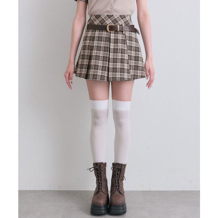【OLIVE des OLIVE】合皮ベルト付きプリーツスカート | NICE CLAUP / OLIVE des OLIVE　OUTLET | 詳細画像20 