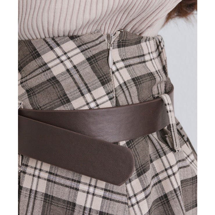 【OLIVE des OLIVE】合皮ベルト付きプリーツスカート | NICE CLAUP / OLIVE des OLIVE　OUTLET | 詳細画像25 