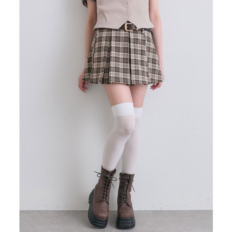 【OLIVE des OLIVE】合皮ベルト付きプリーツスカート | NICE CLAUP / OLIVE des OLIVE　OUTLET | 詳細画像7 
