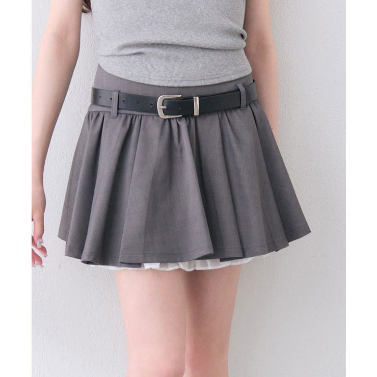 【OLIVE des OLIVE】ベルト付きタックフレアスカート | NICE CLAUP / OLIVE des OLIVE　OUTLET | 詳細画像4 