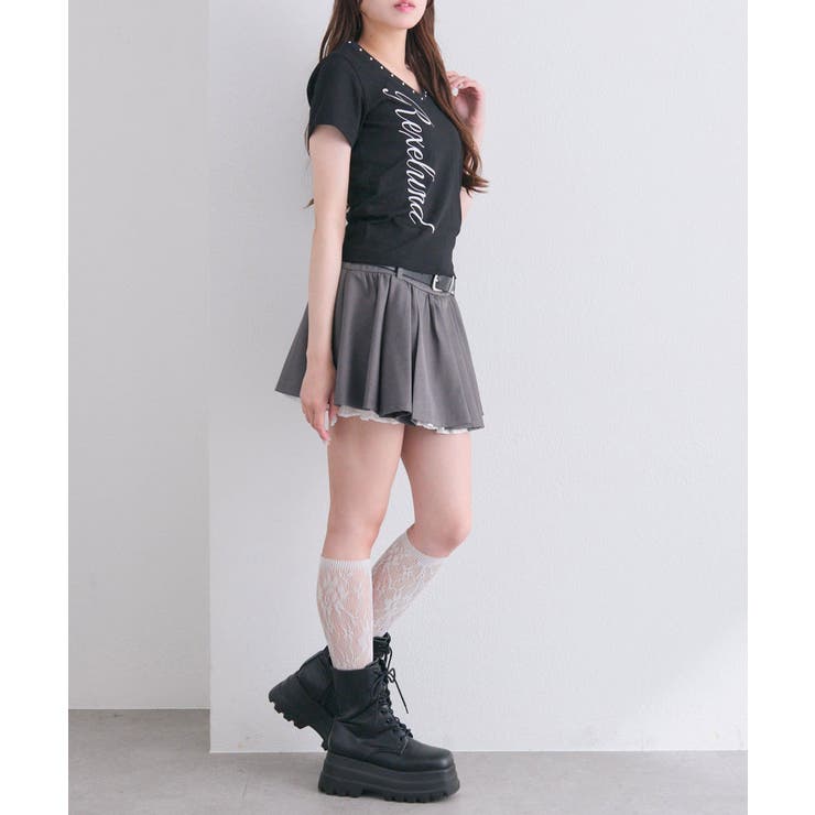 【OLIVE des OLIVE】ベルト付きタックフレアスカート | NICE CLAUP / OLIVE des OLIVE　OUTLET | 詳細画像7 