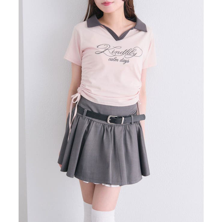 【OLIVE des OLIVE】ベルト付きタックフレアスカート | NICE CLAUP / OLIVE des OLIVE　OUTLET | 詳細画像8 
