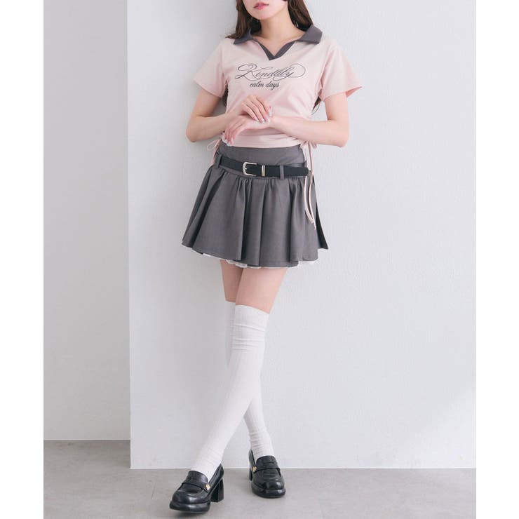 【OLIVE des OLIVE】ベルト付きタックフレアスカート | NICE CLAUP / OLIVE des OLIVE　OUTLET | 詳細画像9 