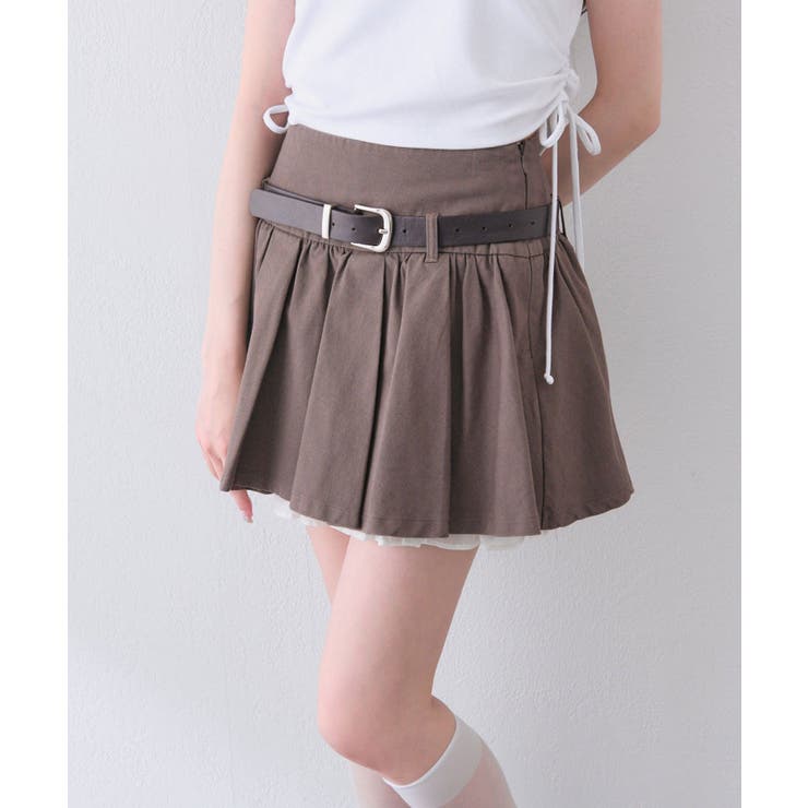 【OLIVE des OLIVE】ベルト付きタックフレアスカート | NICE CLAUP / OLIVE des OLIVE　OUTLET | 詳細画像19 