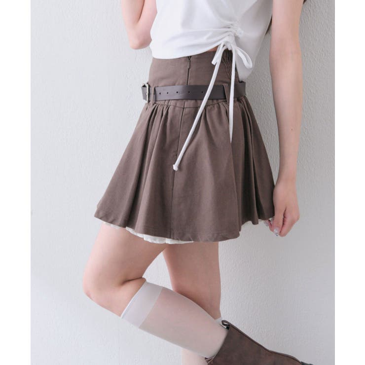 【OLIVE des OLIVE】ベルト付きタックフレアスカート | NICE CLAUP / OLIVE des OLIVE　OUTLET | 詳細画像20 
