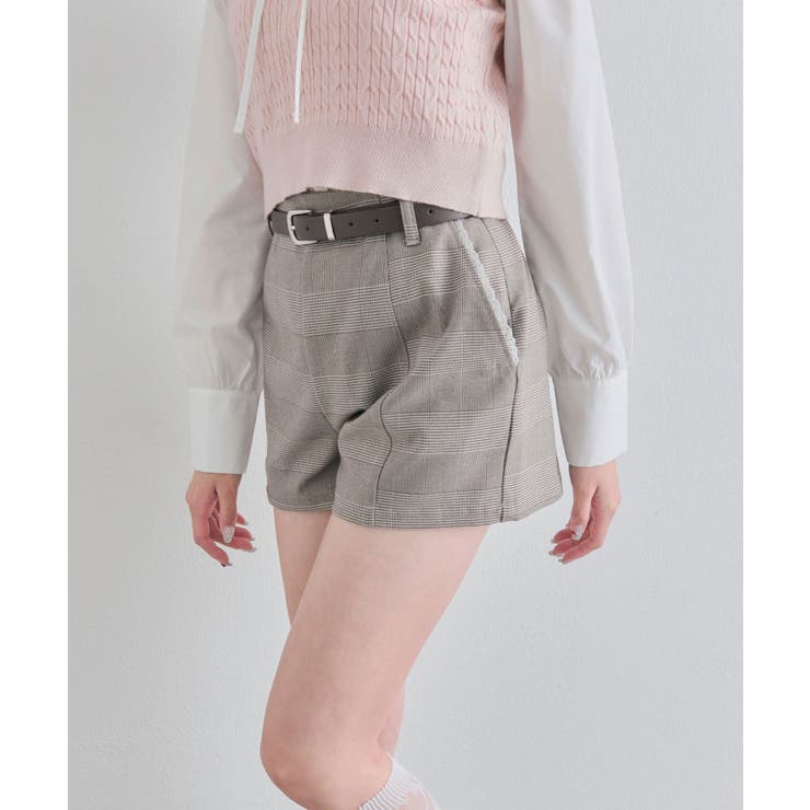 ベルト付きショートパンツ | NICE CLAUP / OLIVE des OLIVE　OUTLET | 詳細画像1 