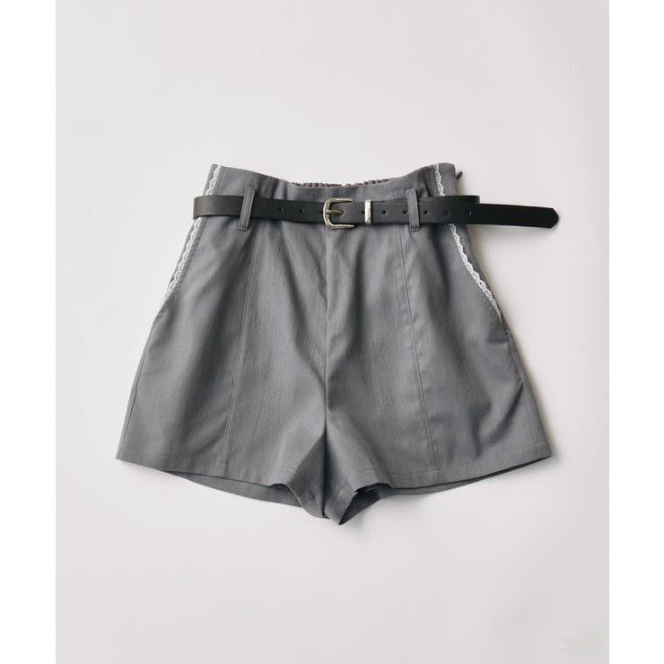 グレー | ベルト付きショートパンツ | NICE CLAUP / OLIVE des OLIVE　OUTLET