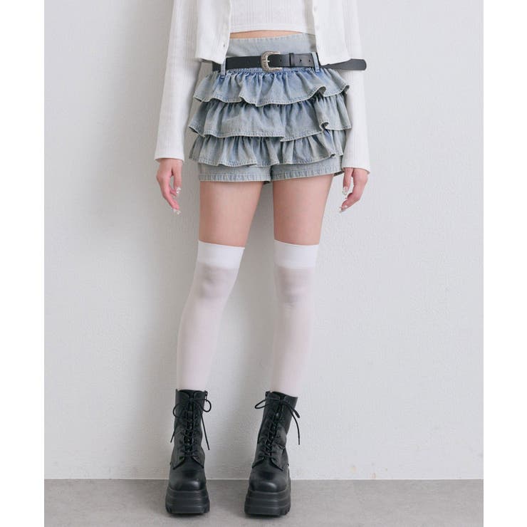 【OLIVE des OLIVE】合皮ベルト付きフリルショートパンツ | NICE CLAUP / OLIVE des OLIVE　OUTLET | 詳細画像11 