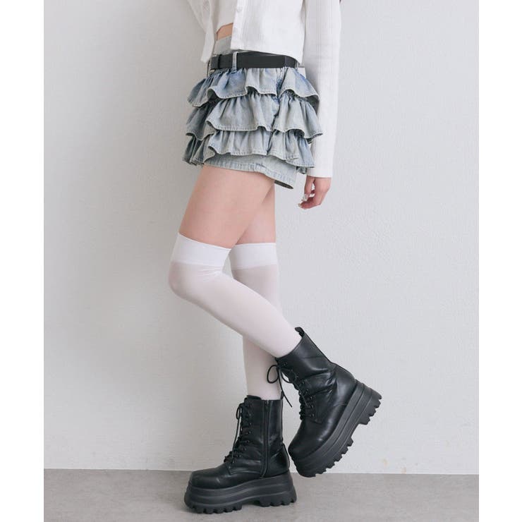 【OLIVE des OLIVE】合皮ベルト付きフリルショートパンツ | NICE CLAUP / OLIVE des OLIVE　OUTLET | 詳細画像12 
