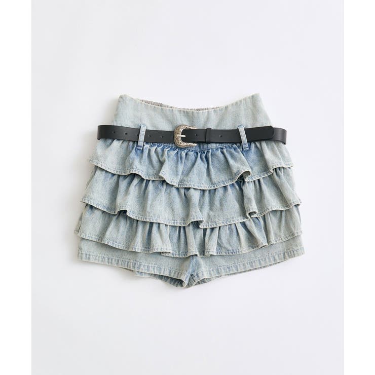 【OLIVE des OLIVE】合皮ベルト付きフリルショートパンツ | NICE CLAUP / OLIVE des OLIVE　OUTLET | 詳細画像7 