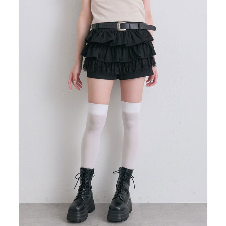 【OLIVE des OLIVE】合皮ベルト付きフリルショートパンツ | NICE CLAUP / OLIVE des OLIVE　OUTLET | 詳細画像17 