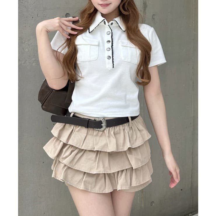 【OLIVE des OLIVE】合皮ベルト付きフリルショートパンツ | NICE CLAUP / OLIVE des OLIVE　OUTLET | 詳細画像30 