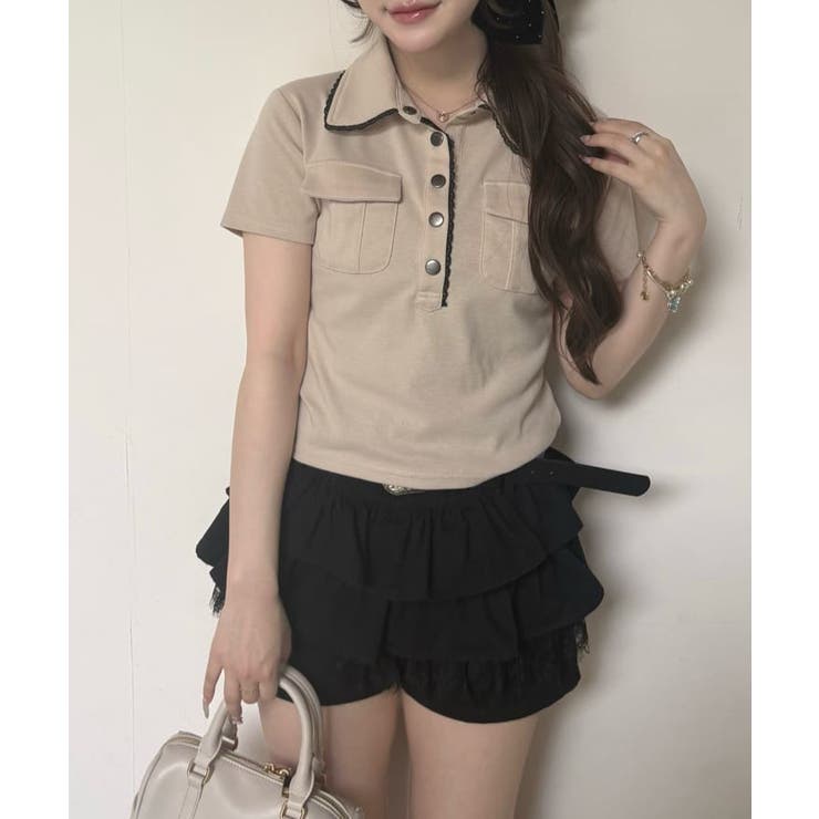 【OLIVE des OLIVE】合皮ベルト付きフリルショートパンツ | NICE CLAUP / OLIVE des OLIVE　OUTLET | 詳細画像32 