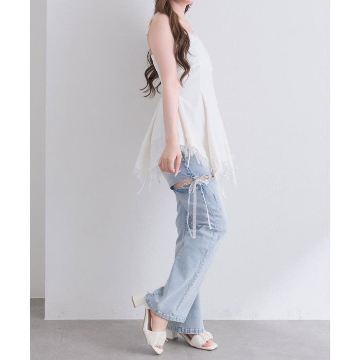 【OLIVE des OLIVE】裾リボンキャミチュニック | NICE CLAUP / OLIVE des OLIVE　OUTLET | 詳細画像6 