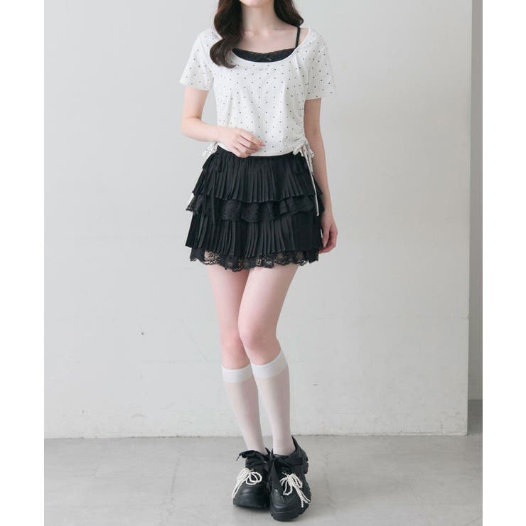 【OLIVE des OLIVE】レイヤード風ドロストTシャツ | NICE CLAUP / OLIVE des OLIVE　OUTLET | 詳細画像8 