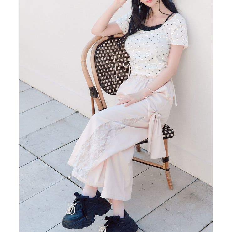 【OLIVE des OLIVE】レイヤード風ドロストTシャツ | NICE CLAUP / OLIVE des OLIVE　OUTLET | 詳細画像5 