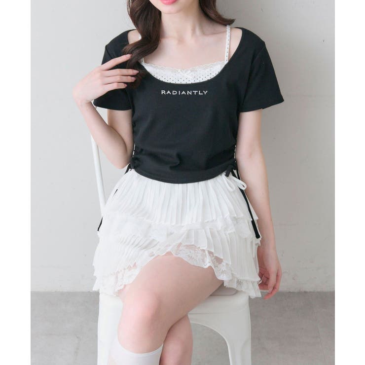 【OLIVE des OLIVE】レイヤード風ドロストTシャツ | NICE CLAUP / OLIVE des OLIVE　OUTLET | 詳細画像30 
